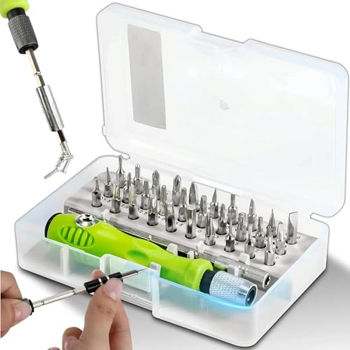Mini 32 st precisions-skruvmejselset magnetiska bits multifunktionell hand reparation verktygssats för strömbrytare telefon klocka glas PC finmekaniker skruvmejselset skruvmejselhuvuden