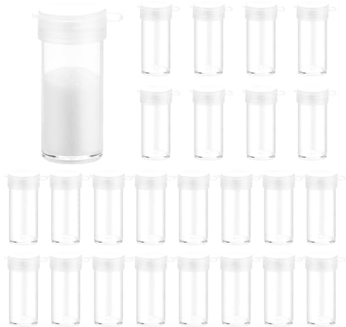 24 Pezzi Mini Saliera in Plastica,6g Salino da Tavola Piccolo Sale e Pepe Portatili con Coperchio per Campeggio Cucina BBQ
