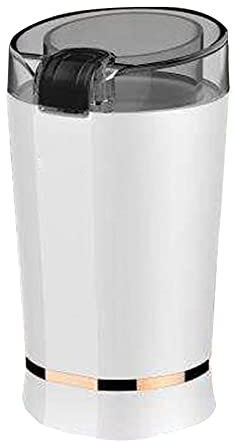 OZBME Molinillo de Especias eléctrico para café con Cuchilla de Acero Refinado para Pimienta, Frijoles, Especias, Hierbas, Frutos Secos y Granos. Blanco-Wight
