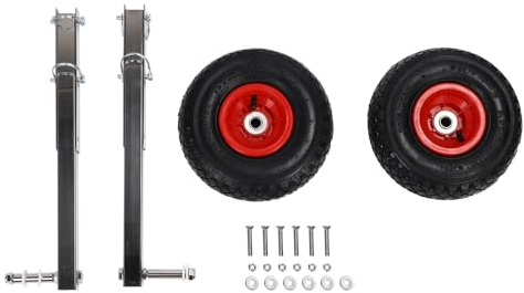 Aoaoy Boat Launching Wheels 10 Inches 600 LBS Capacity Inflatable Portable Outdoor and Emergency 30s Setable Quick Release Pins Operable for Individual