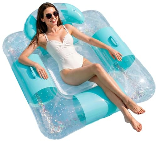 Inflatable Pool Float - Large Blow Up Leakproof PVC Water Lounge Mattress