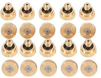 Ugello Atomizzatore in Ottone 10/24 UNC, 20 Pezzi, 0,4mm, per Irrigazione Giardino, Raffreddamento e Annaffiatura