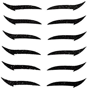 6 Paia di Adesivi per Eyeliner Impermeabili riutilizzabili durevoli Glitter perlescenti Strisce di Nastro per palpebre cadenti per Adesivi Strisce per Eyeliner cadenti per Gli Occhi Trucco Strumenti