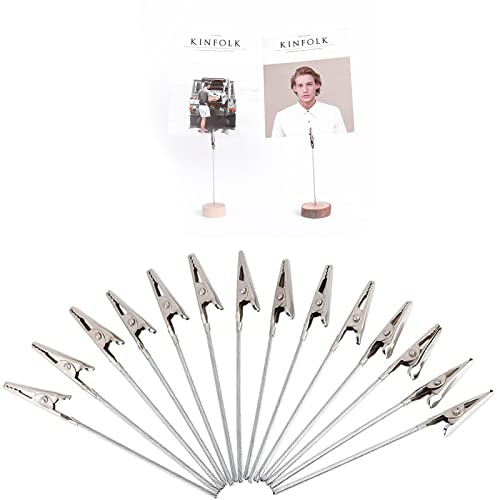 Metalldraht Krokodilklemme, 50 Stück Foto Clip Craft Clip, Fotoklammern Metall, DIY Handwerk Drahtklammer, Halter Dekoration Zubehör (Silber)