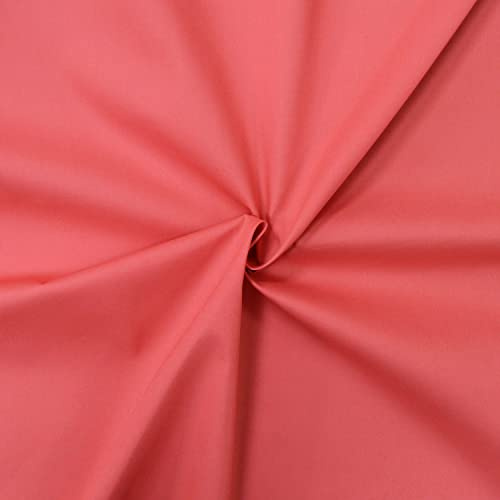 designers-fabrik Kupong tyg poplin 100 % bomull - bomullstyg - bomullstyg (1 m x 1 m46, ramboise)