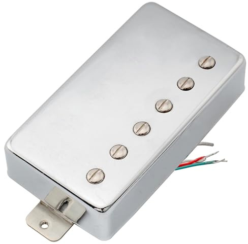 Artec LPA210 Alnico 5 Cubierta Pastilla Humbucker Puente 16,8K para Guitarra Eléctrica estilo Les Paul, Cromado