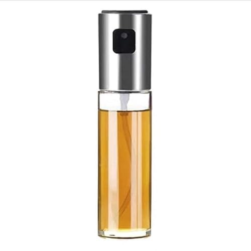 INF Flacone nebulizzatore olio, flacone nebulizzatore in acciaio inox e vetro per olio/aceto, 100 ml