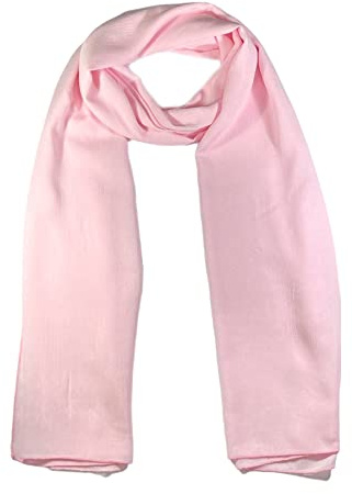 WESTEND CHOICE Ladies Scarves Women Large Crepe Rayon Scarf Shawl Head Scarf Stole Neck Wrap women's scarves & wraps 180x65 cm (Light pink)