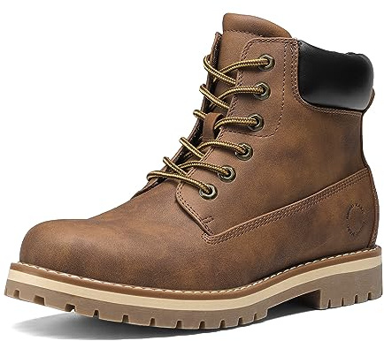 Bruno Marc Stivali Uomo da Neve Stivali Invernali Classici Scarponcino Foderata Caldo Antiscivolo Comode,Size 46,Marrone,SBSB226M-E