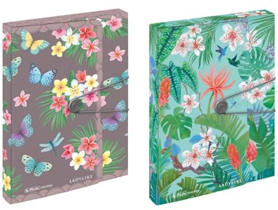 2x Herlitz Sammelbox / Heftbox / DIN A4 / LadyLike / 2 verschiedene Motive