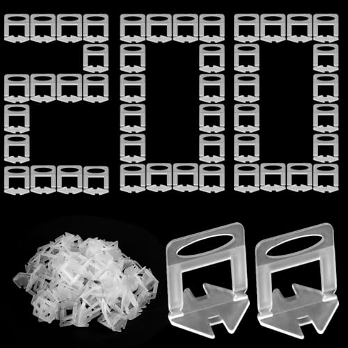 Flintronic 200PCS Tile Leveling System 3mm, Tile Spacers Leveling Clips 1/8 (3MM), Tile Spacers Only, Tile Leveler Spacers, Tile Installation Tool for Stone and Floors