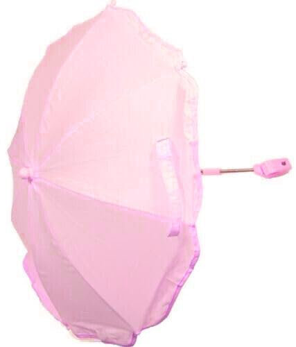 Universal Parasol Sun Shade Canopy Umbrella for Prams, Pushchairs, and Buggies - Versatile Sun Protection for Baby Strollers (Pink)