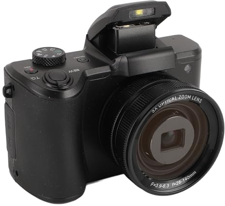 5K Digitalkamera, 64 MP Vlogging Kamera mit Rück- und Frontkamera, 3,2 IPS Display, 5X Optischer/2X Digitaler Zoom, Autofokus, 6 Achsen Anti Shake, Mikro Spiegelreflexkamera