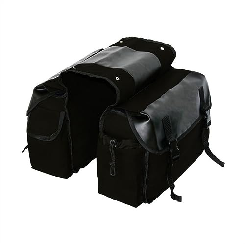 Bolsa Alforjas Moto Bolsa De Sillín De Motocicleta Viaje Caja De Alforjas Impermeable Para Motocicleta Mochila Bolsa De Herramientas Laterales Bolsa De Asiento Trasero Bolsa Alforjas Moto(Negro)