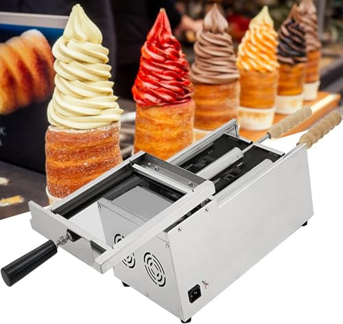 Máquina Para Hacer Conos De Helado a La Parrilla, Horno Eléctrico Comercial Para Pasteles Con Chimenea, Temperatura Ajustable, Parrilla Eléctrica Para Panecillos Con Chimenea