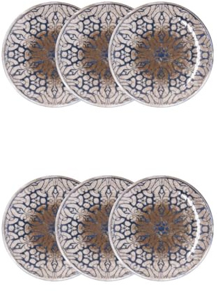 Bidasoa Deneb Hydrozero Set de 6 assiettes à pain 15 cm Deneb Hydrozero Bid 15 cm Porcelaine Passe au micro-ondes Empilable