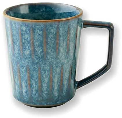 MACHUMA Kiln-Transformed Ceramic Coffee Mug Tea Cup | 420ml Microwave Safe | Ideal for Tea, Coffee & Daily Use (Teal)