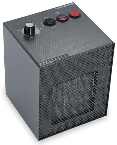 Ecomat 2000 Classic Plus | mobiler Heizlüfter | 230V | 450W / 750W / 1500W | Thermostat | Abschalt-Automatik | Anthrazit