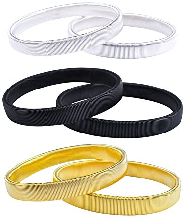 Long Sleeve Shirt Holder (3 Pairs) Anti-Slip Metal Garter Armbands | Keeps Cuffs from Sliding | Comfortable Wear, One Size Fits Most | Clothing Keepers
