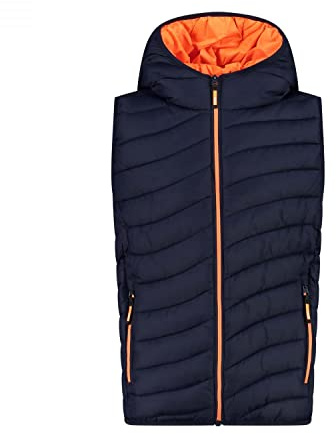 CMP - Kid Vest Fix Hood, Boy, Black Blue, 116