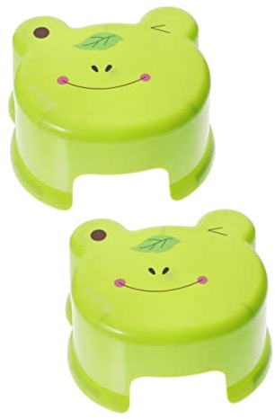 Toyvian 2 Pièces Tabouret en Plastique De Dessin Animé Tabouret pour Les Filles pour Escabeau pour Enfants Mini Escabeau De Chevet Rond École Primaire