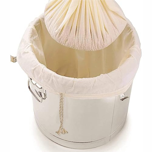Brew Bag Lot de 2 sacs filtrants (66 x 55 cm) en coton auto-brassage réutilisables avec cordon de serrage pour vin, bière, cidre, cafée, jus de fruits, confiture, lait de noix, yaourt