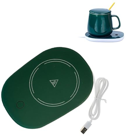 Scalda Tazza USB,Scalda Tazza,Scaldatazze da Caffè,Scalda Bevande,Sottobicchiere Elettrico,Ldeale per la Stagione Invernale,per Caffè,Latte,tè,Acqua,Regalo di Natale,Regalo di Capodanno,Verde