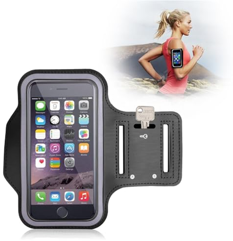 LJFEA Funda Jogging - Brazalete Deportivo iPhone 15/14/13/12/11 Pro/X/8 Soporte de teléfono Brazo para Galaxy S24/S23/S22 FE Running Phone Armband (4.7 Inch)