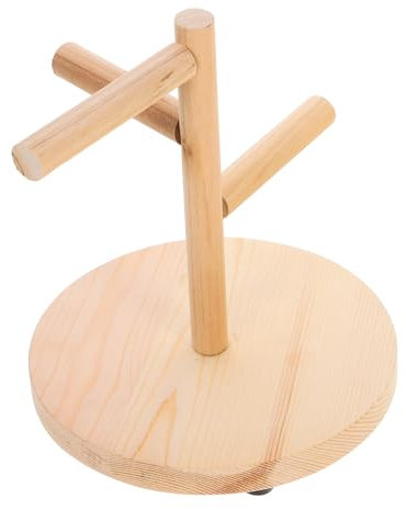 SUPVOX Support De Jeu pour Perroquet Perchoir Dentraînement pour Oiseaux Support en Bois pour Oiseaux Accessoire De Bureau Facile À Assembler Jouet Amusant pour