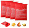 YZROHYI 4 Piezas Bolsa Patatas Microondas,Saco Para Cocer Patatas Microondas,Bolsa Patatas Asadas,Potato Express Bag,Bolsa para Asar Patatas en el Microondas,Saco de Patatas Lavable Reutilizable