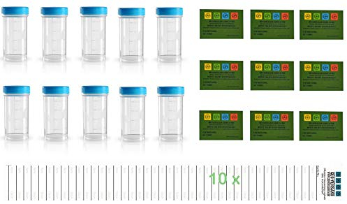 10 Geocaching Versteck Set Filmdosen wasserdich mit Logstreifen Aufkleber Paket