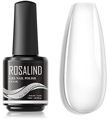 ROSALIND 7 in 1 Builder Nail Gel, 15 ml Trasparente Gel Costruttore per Unghie, Nail Estensione Rinforzante Riparazione Estensione, Smalto UV/LED Nail Art
