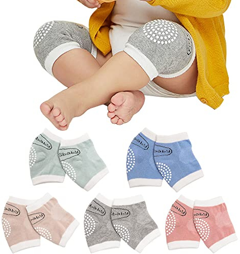 DZOZO Baby Knäskydd Halkskydd - Elastiska Benvärmare för Krypande Småbarn, Flerfärgad-e, Free Size (0-2 År)