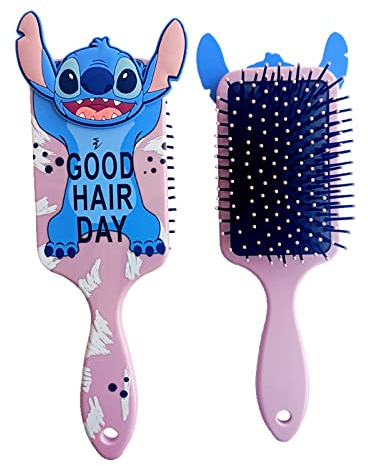 Stitch Lockenkämme ATVOYO-Stitch Lockenkämme mit antistatischen Gummipads Haarbürsten Anti-Knoten-Glättungskämme Damenhaarbürsten Herrenhaarbürsten für Styling und sanftes Kämmen