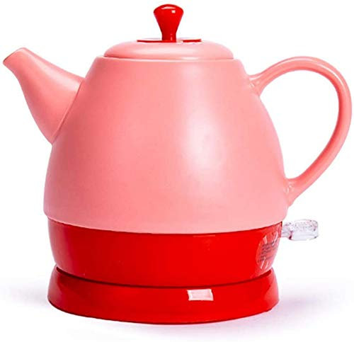 Kettles, Ceramic Electric Kettle Cordless Water Teapot, Teapot-Retro 1L Jug, 1350W Water Fast for Tea, Coffee, Soup, Oatmeal-Removable Base, Automatic Power Off,Boil Dry Protection/Red Anniversary