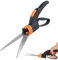 Caffney Grass Shears Ultra-Sharp Grass Cutter with 360 Degree Swivel Blades Stainless Steel Hand Lawn Scissors Multifunction Gardening Shears Plant Cutting Scissors for Flower Beds Grass Sidewalks HHD