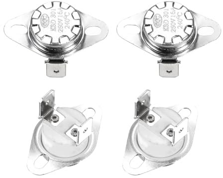 QUARKZMAN 4 Stück Thermoschalter 240°C Geschlossen 250V 16A Temperaturschalter Thermostat KSD301 Bimetall Thermoschutz für Mikrowellen, Backöfen, Kaffeemaschinen