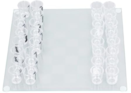 Hwging – Schackglas – schackset – drickspel set – schackbräde med shotglas schack 22,5 x 22,5 cm