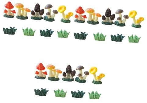 HEMOTON 3 Ensembles Ornement de Champignon simulé Champignons Décoration de Jardin Champignon de Jardin Champignon en Micro résine Petit Champignon en résine