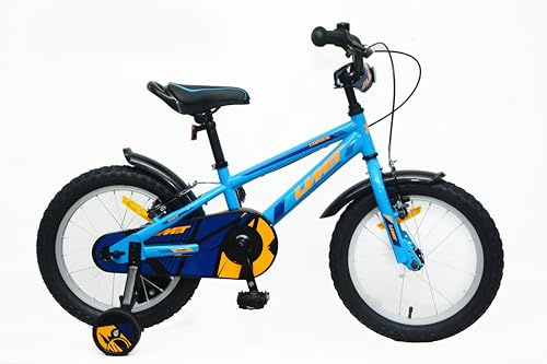DEPORBIKES Bicicleta 16 Pulgadas niño | Bicicleta niño 5-7 años + Frenos V-Break + Estabilizadores + Cuadro Acero | Segura y Resistente