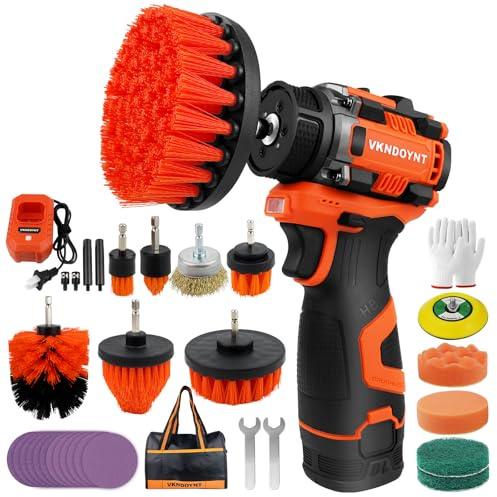 Brushless Cordless Cleaner & Polisher, 3 Mini Buffer & Sander Machine Kit, 2 Variable Speed Small Sander (0-500/0-3000 RPM), 3.0Ah Battery, 34 Accessories for Cleaning/Buffing/Sanding/Car Detailing