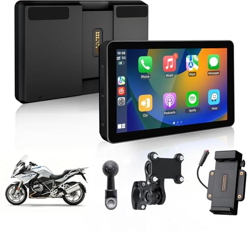 Universal 5'' Pantalla Carplay Moto con Soporte para Adaptador de Corriente
