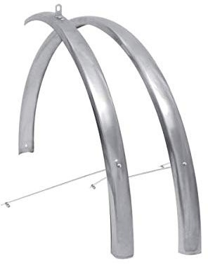 RMS Coppia parafanghi Condorino 28 Inox 36mm con aste e Fascette (Parafanghi City) / Mudguard Set Condorino City 28 Stainless Steel 36mm with Clamps (Mudguard City)