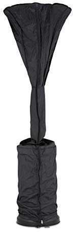 Relaxdays Heizpilz Schutzhülle, Abdeckung f. Terrassenheizer, Polyester- Schutzplane, wasserdicht, HxD 250x70cm, schwarz