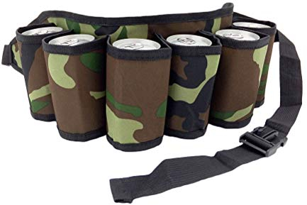 Vosarea Ceinture de bière alpinisme Sac à dos de pêche en plein air 6 bouteilles de bières de plein air (Camouflage)