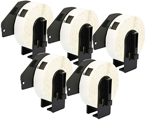 5x DK-11203 17 x 87 mm Ordnerregister-Etiketten (300 Stück/Rolle) kompatibel für P-Touch QL-1050 QL-1060N QL-1110NWB QL-1100 QL-500 QL-570 QL-580 QL-700 QL-710W QL-800 QL-810W QL-820NWB
