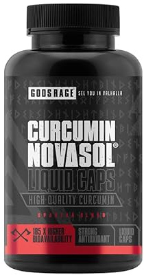 GODSRAGE Curcumin Novasol – 60 Kurkuma Kapseln – Höchste Bioverfügbarkeit – keine Füllstoffe – Curcumin Kapseln Made in Germany