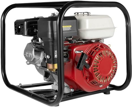 4800W 6.5HP Engine Petrol Water Pump Dirty Garden Pond Kit Flood Drainage Transfer High Flow Gas Powered Pu Liquid Gasoline Irrigation for Agricultural Irrigation Treatment of Industrial Wastewater