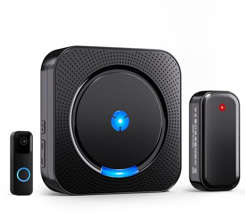 Besimlive Funksignal Weiterleitung Set,Türklingel Erweiterung Weiterleitung Funk for Blink Türklingel Weiterleitung- 1 Funkkonverter & 1 Steckdose Empfänger für Türklingel Kabelgebunden