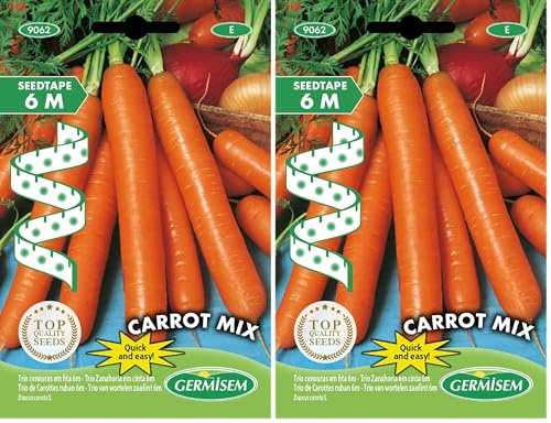 Germisem Carrot Mix Trio Carote Semi su Nastro da 6 m (Confezione da 2)